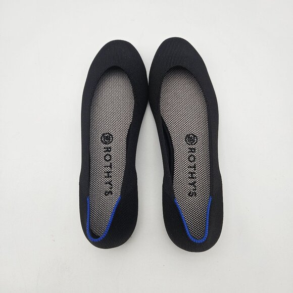 Rothys The Square Toe Black Slip On Flats Womens Size 10 NEW - Picture 3 of 6